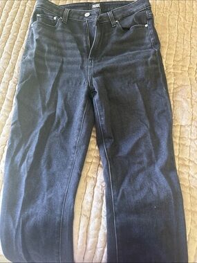 PAIGE Black Straight Leg Jeans